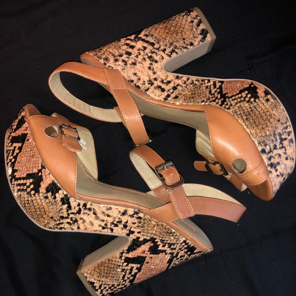 Levity Snakeskin Platform Sandal